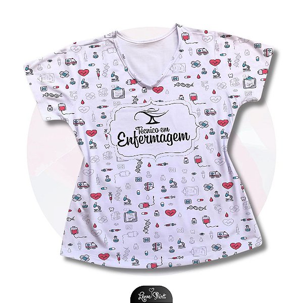 T-SHIRT PROFISSÃO TÉCNICA DE ENFERMAGEM VARIADA 07