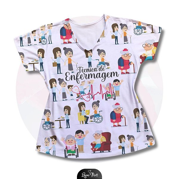 T-SHIRT PROFISSÃO TÉCNICA DE ENFERMAGEM VARIADA 06