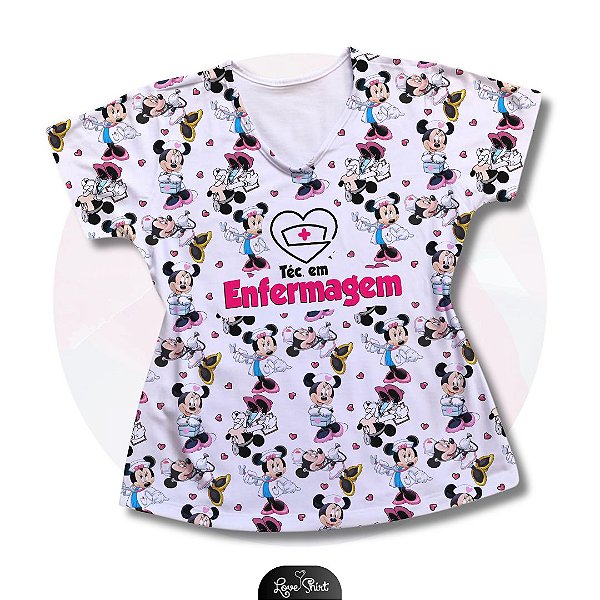 T-SHIRT PROFISSÃO TÉCNICA DE ENFERMAGEM FD MINNIE TOTAL