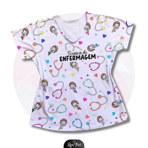 T-SHIRT PROFISSÃO TÉCNICA DE ENFERMAGEM VARIADA 04