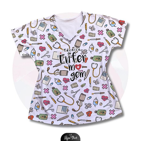 T-SHIRT PROFISSÃO TÉCNICA DE ENFERMAGEM VARIADA 02