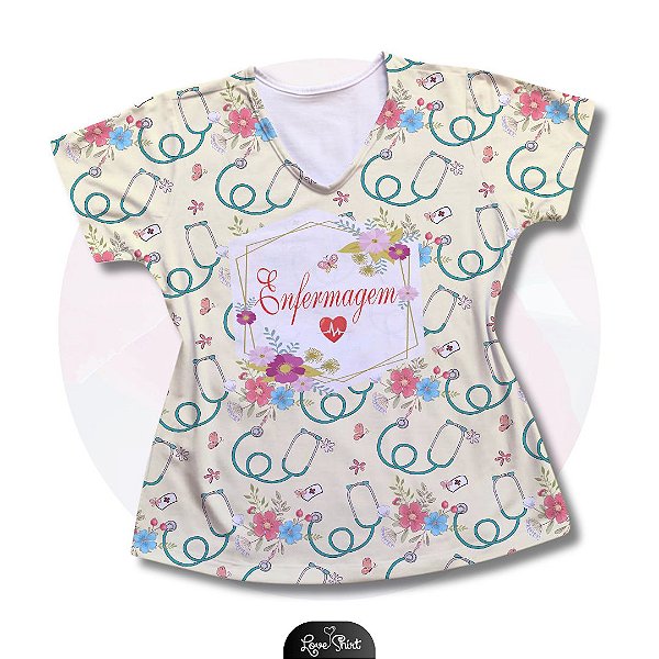 T-SHIRT PROFISSÃO ENFERMAGEM VARIADO AMARELO