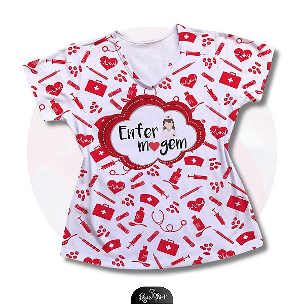 T-SHIRT PROFISSÃO ENFERMAGEM VARIADA 2