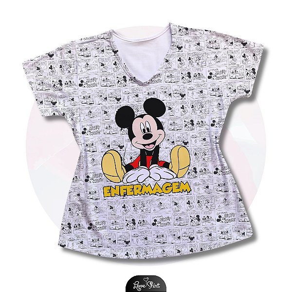 T-SHIRT PROFISSÃO ENFERMAGEM MICKEY FD QUADRINHOS
