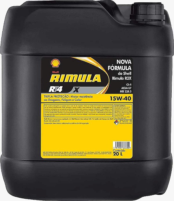 OLEO SHELL RIMULA RT4 X 15W40 20LT (CI) MINERAL