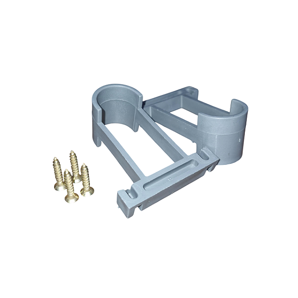 Kit 2 Suportes Centrais para Tubo Cabideiro Redondo – Plástico