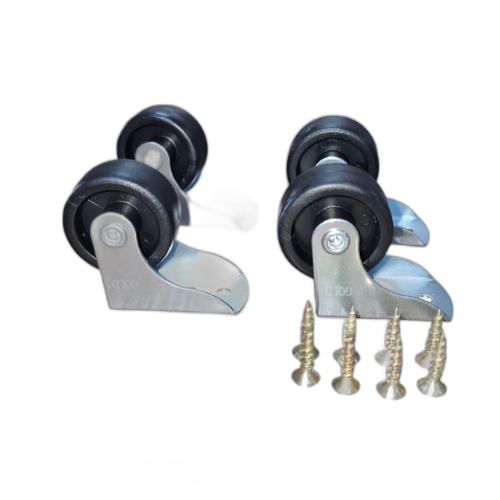 Kit 4 Rodízios 33mm Giratório para Bicama – Roda Plástica