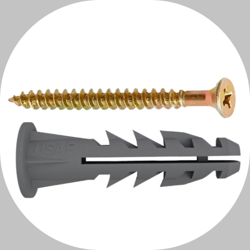 Parafuso philips c/ bucha 8mm com anel.