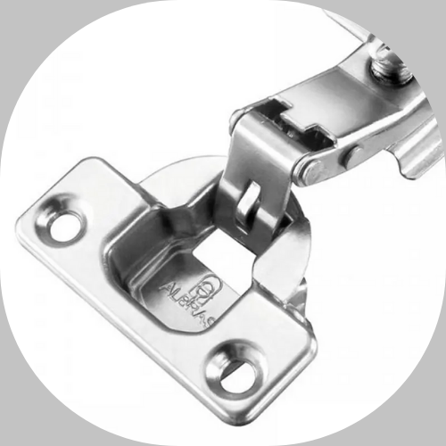 Kit Dobradiças Metal Armário Cozinha Guarda Roupas 26mm Curva Albras