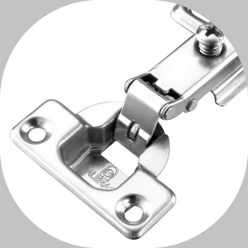 Kit Dobradiças Metal Armário Cozinha Guarda Roupas 26mm Reta Albras Kits