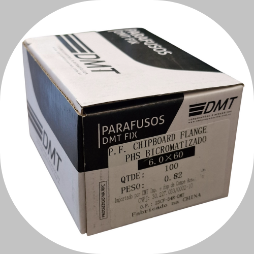 Parafuso Philips DMT Flangeado 6,0x60mm caixa c/100