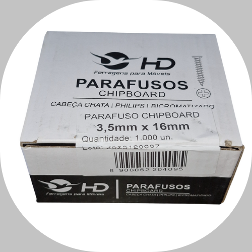 Parafuso Phillips HD Ferragens 3.5x16 Caixa c/1000 unidades