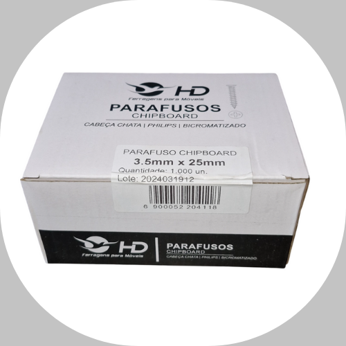 Parafuso Phillips HD Ferragens 3,5x25 Caixa c/1000 unidades