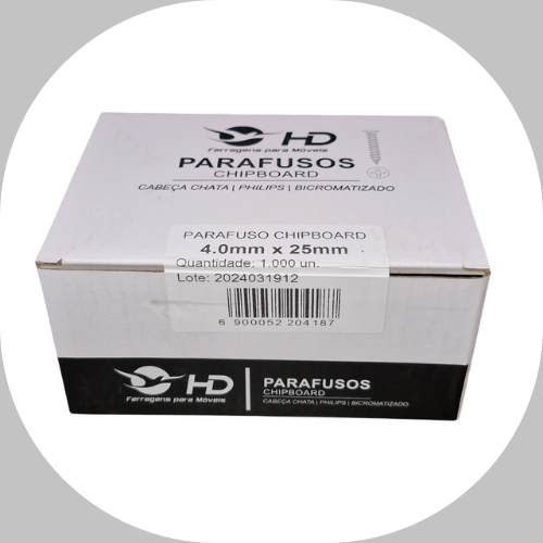 Parafuso Phillips HD Ferragens 4.0x25 Caixa c/1000 unidades