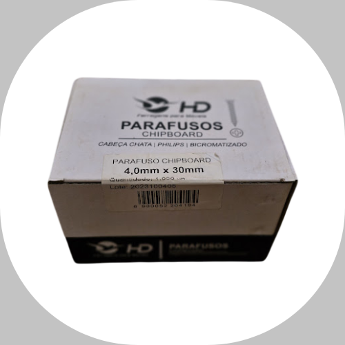 Parafuso Phillips HD Ferragens 4.0x30 Caixa c/500 unidades