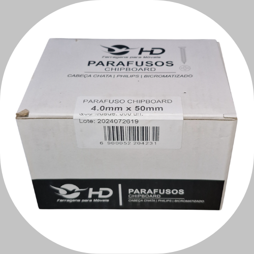 Parafuso Phillips HD Ferragens 4.0x50 Caixa c/500 unidades