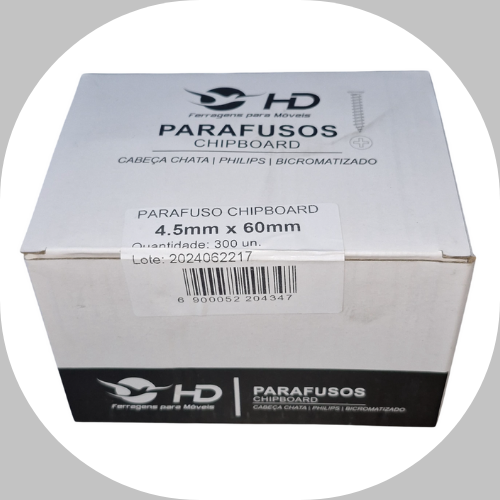 Parafuso Phillips HD Ferragens 4.5x60 Caixa c/300 unidades