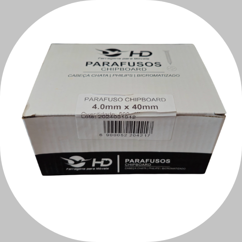 Parafuso Phillips HD Ferragens 4.0x40 Caixa c/500 unidades