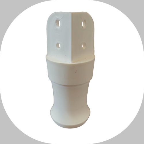 Pé Guarda Roupa Plástico Branco 9,5cm Kits + Parafusos