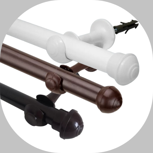 Kit Varão de ferro com 3m de 28 mm (reforçado) Para Cortinas