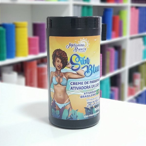 Melanina Bronze Parafina Uv Sun Blue 900g