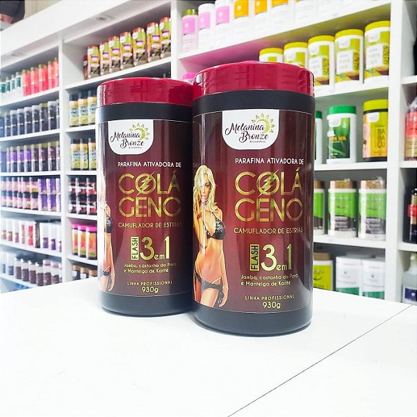 Melanina Bronze Parafina Colageno Flash 930g