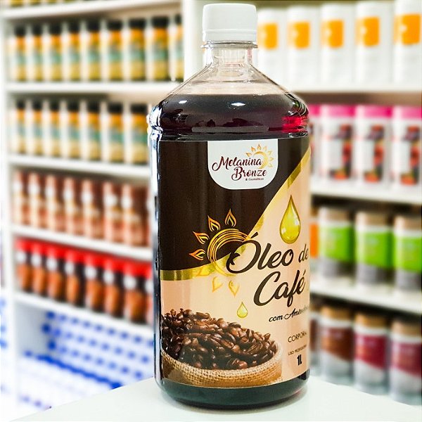 Melanina Bronze Óleo de Café com Amêndoas 1L