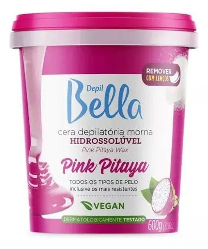 Cera Depilatória Hidrossolúvel Pink Pitaya Depil Bella 600g