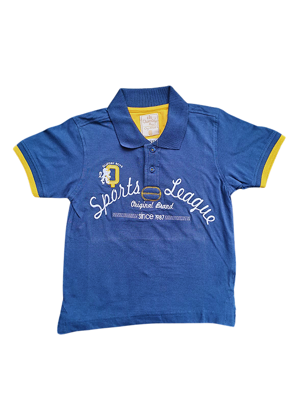 Camisa Polo Infantil Azul – Quimby