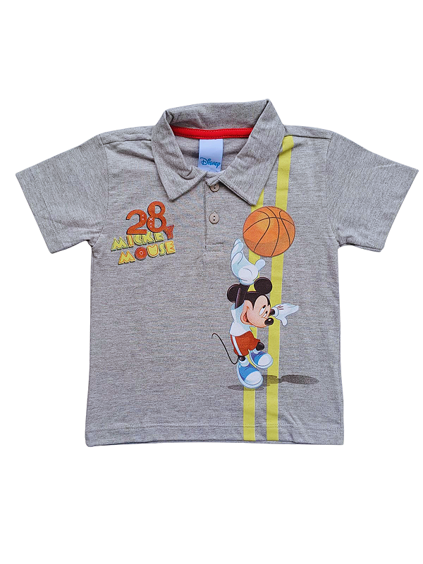 Camiseta Polo Infantil Mickey Mouse – Estilo esportivo com o toque Disney