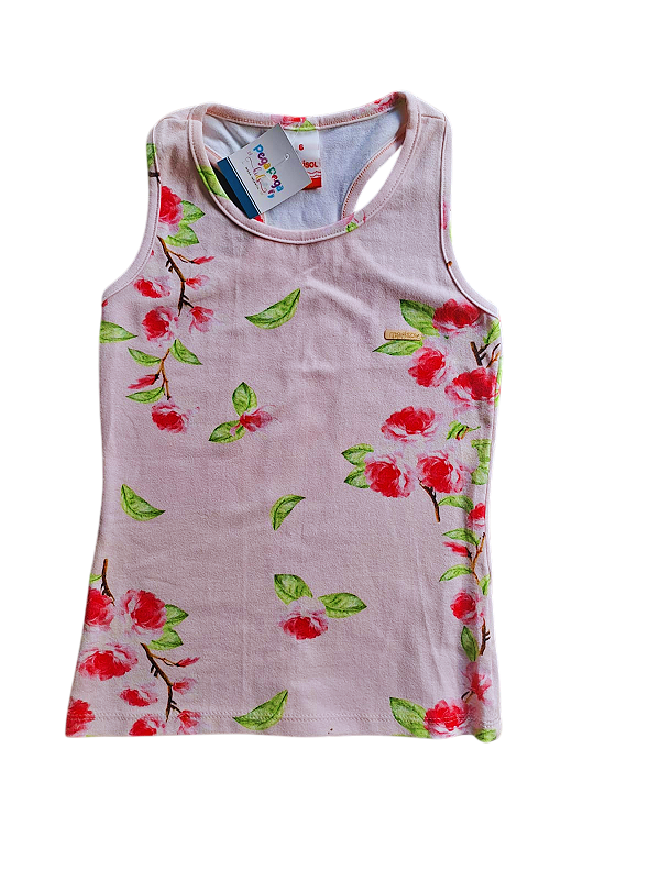 Blusa Regata Infantil Feminina Floral – Marisol
