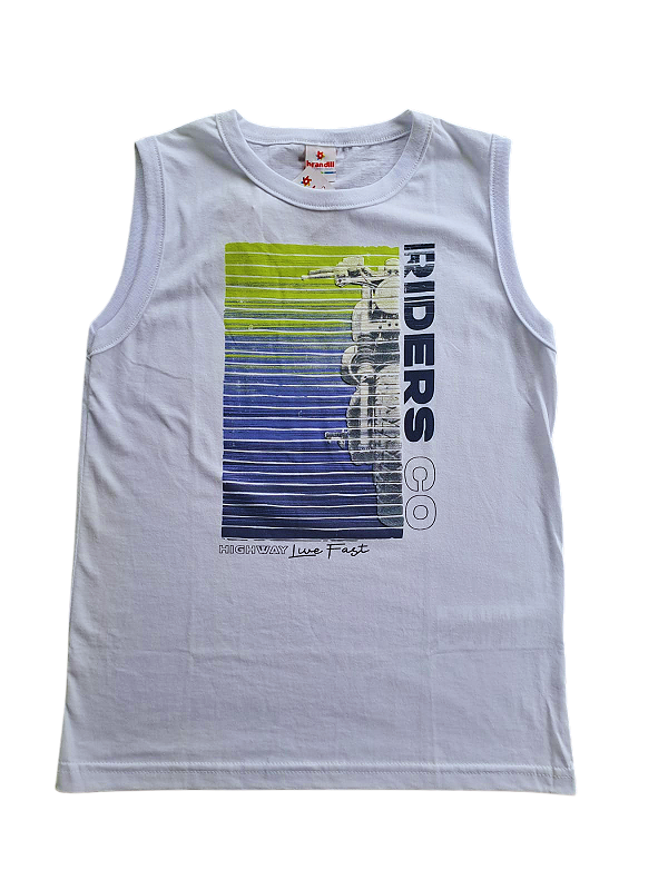 Regata Infantil Masculina Brandili – Estampa "Riders Co"