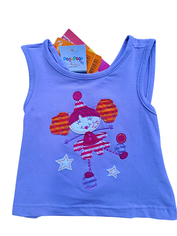 Blusa Infantil Marisol Lilás – Bonequinha Divertida e Cheia de Estilo!