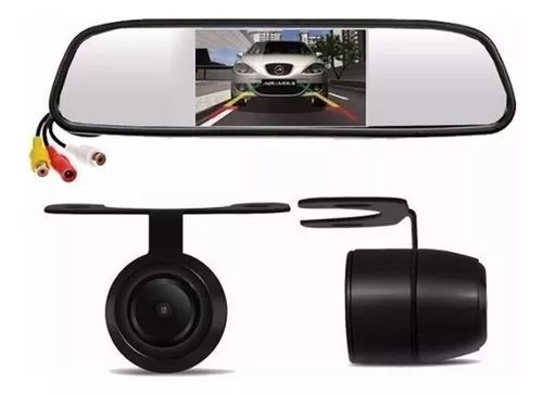 Monitor de Espelho Retrovisor HD 10.92cm TFT LCD com Câmera de Visão Noturna para Ré