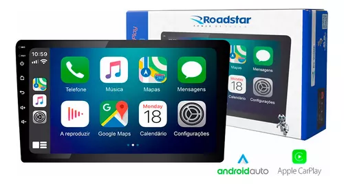 Multimídia Mp5 Rs908br Prime Apple Carplay Tela 9 Polegadas