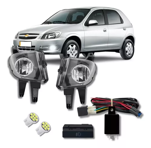 Kit Farol Milha Celta Prisma 2012 2013 2014 Botão Original