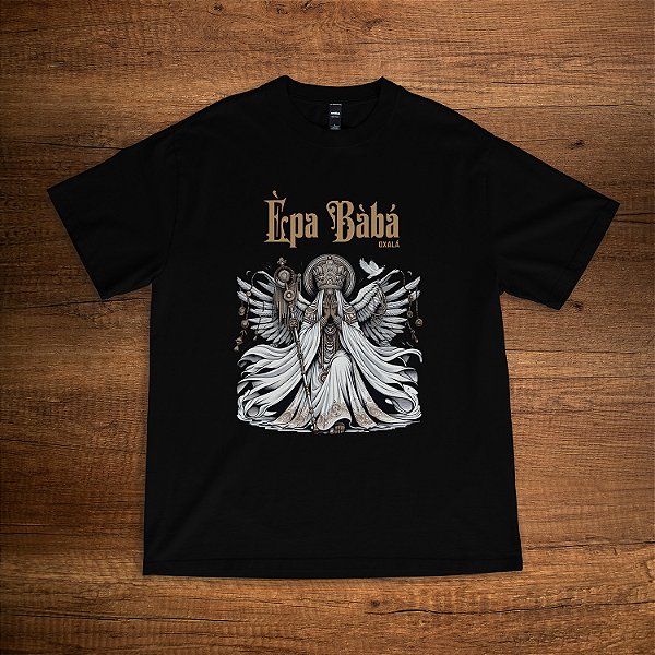 Camiseta Èpà Bàbá – Oxalá - Preta