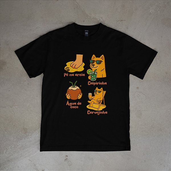 Camiseta Caramelo Pé na Areia