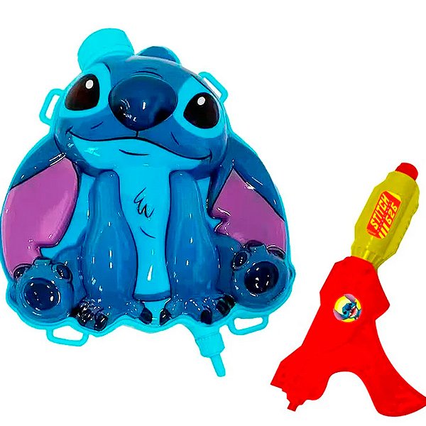 Mochila Lança Água Stitch - 1 litro - 1 unidade - Disney Original Lançamento - Rizzo