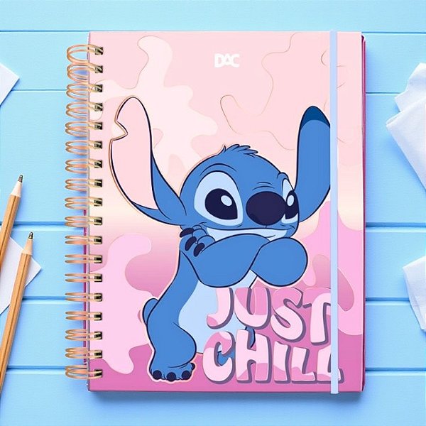 Caderno Smart Colegial Com Folhas Reposicionáveis - Stitch - Ref. 4668 - Disney Original - DAC - 1 unidade - Rizzo