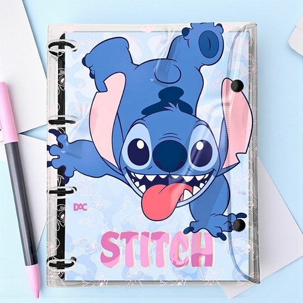 Fichário Universitário Com 192 Folhas - Stitch - Ref. 5201 - Disney Original - 1 unidade - Rizzo