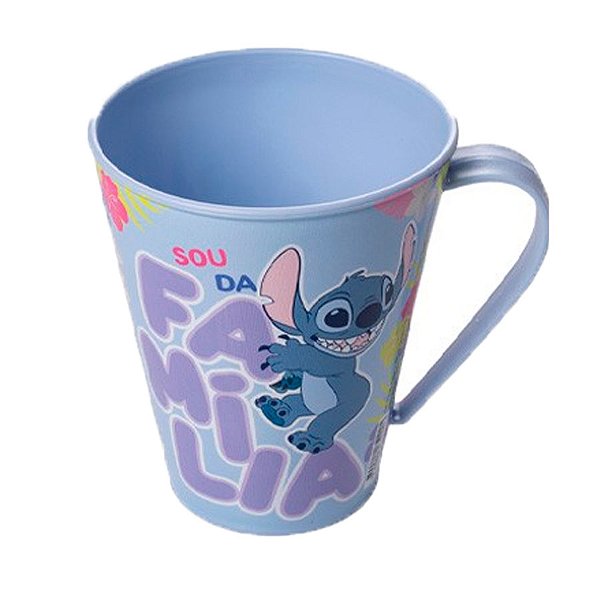 Caneca de Plástico Stitch Familia - 360ml - 1 unidade -  Disney Original - Rizzo Promoção