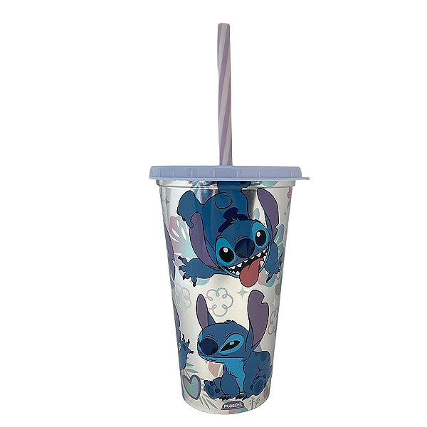 Copo Refri Stitch com Violão - 500ml - 1 unidade -  Disney Original - Rizzo