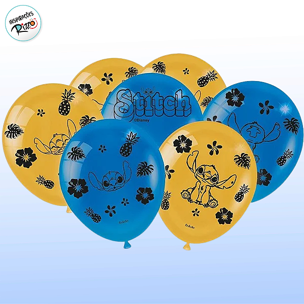 Balão Festa Stitch - 25 unidades - Disney Original - Rizzo