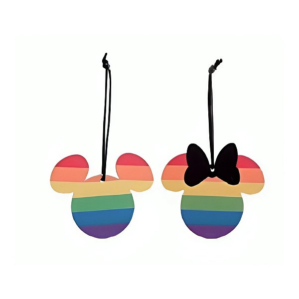 Enfeite para Pendurar - Mickey e Minnie Orelhas LGBT - 2 unidades - Disney Original - Rizzo