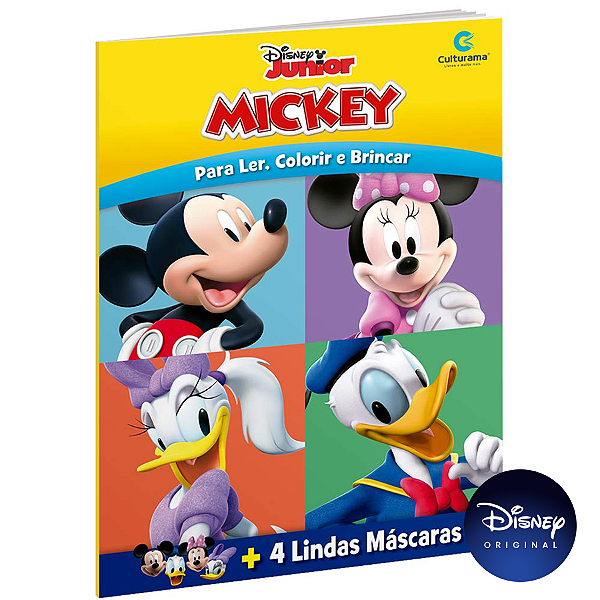 Livro para Colorir Mascaras Divertidas Mickey - 01 Unidade - Disney Original - Rizzo
