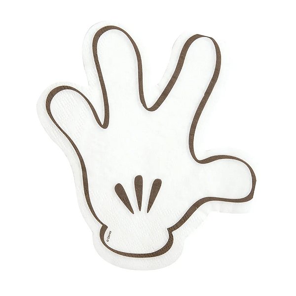 Guardanapo de Papel Luva do Mickey - Branco - 16cm - 20 unidades -  Disney Original - Rizzo