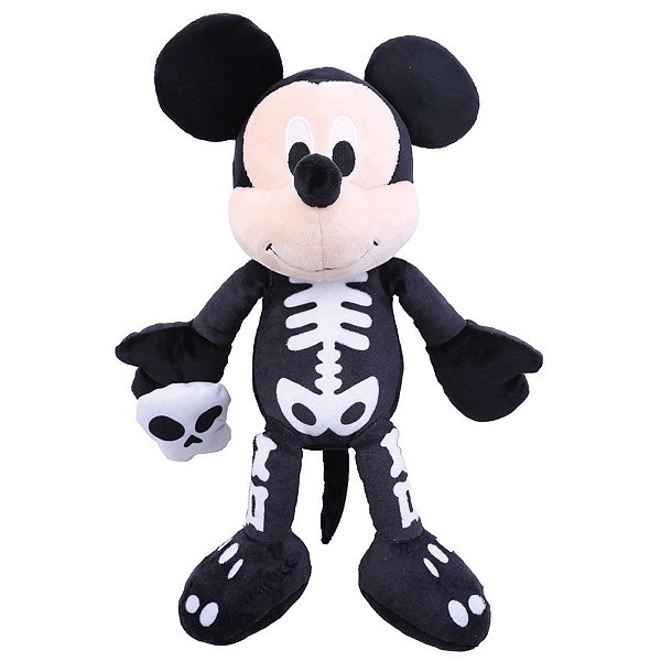 Pelúcia do Mickey Esqueleto Fofo 30cm — “Mickey Esqueleto”  — 1 unidade — Disney Original — Rizzo