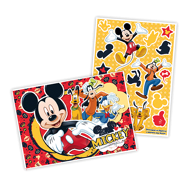 Kit Decorativo Festa Mickey Classico - 17pçs - 01 unidades - Disney Original - Rizzo
