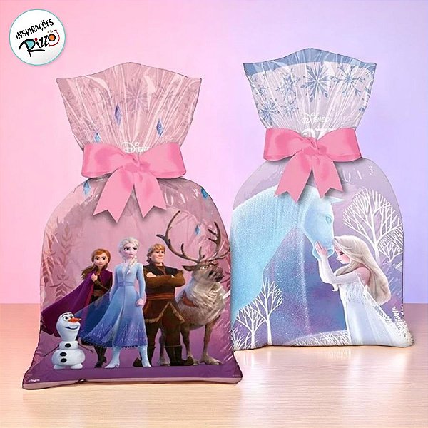 Sacola Plástica - Frozen  - 8 unidades - Disney Original - Rizzo